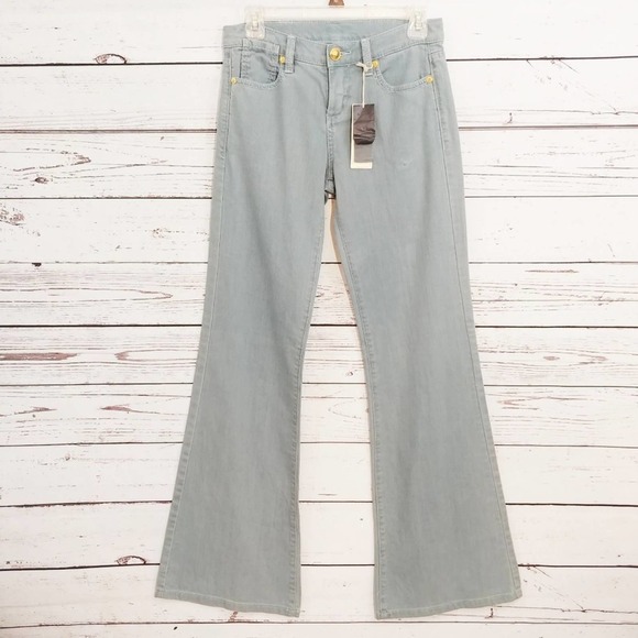 Bcbgmaxazria tanya wide leg jeans in cloudy day - Picture 1 of 8